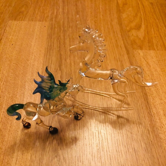 Collectors Hand blown glass unicorn and wing horse - Picture 2 of 9